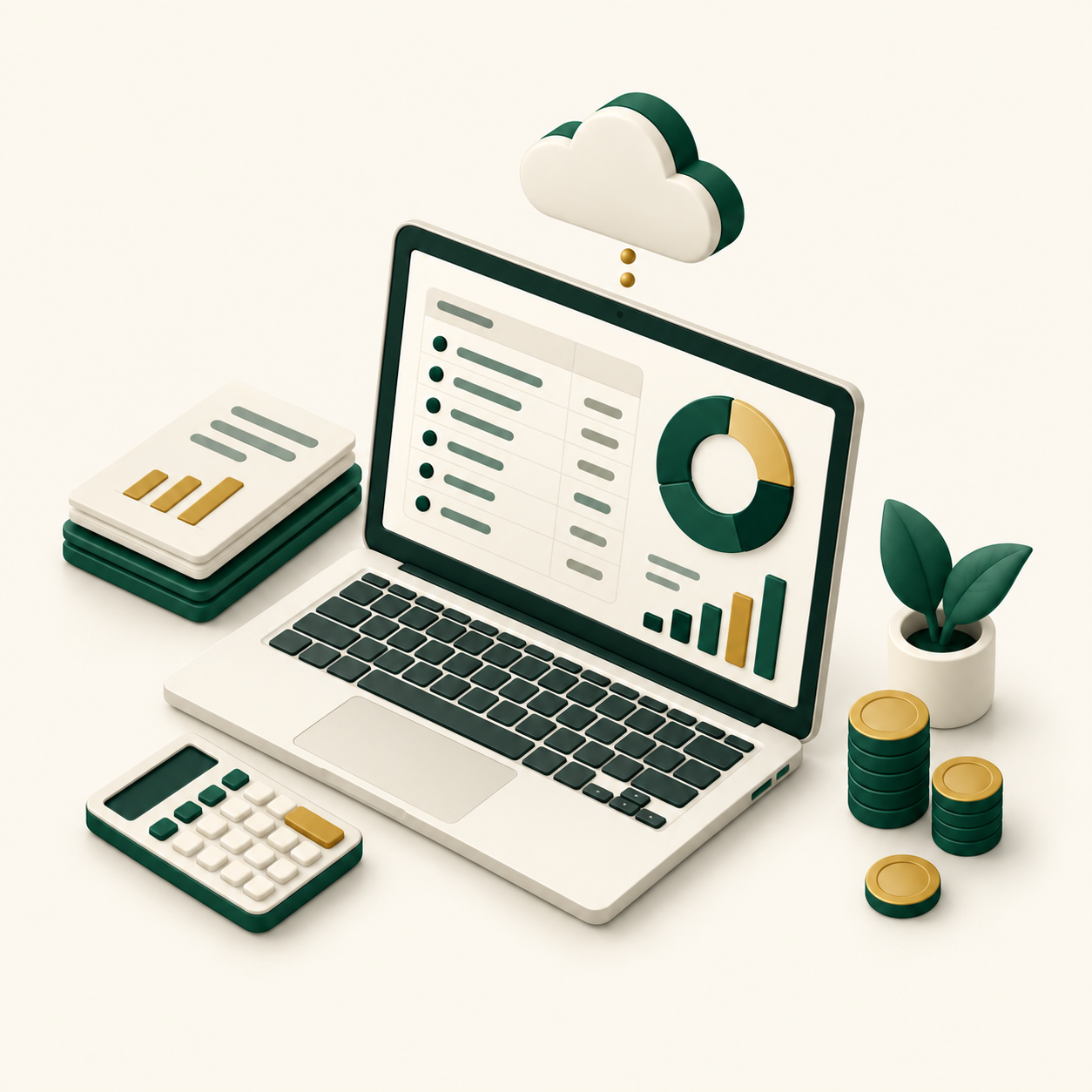 Cloud accounting services illustration