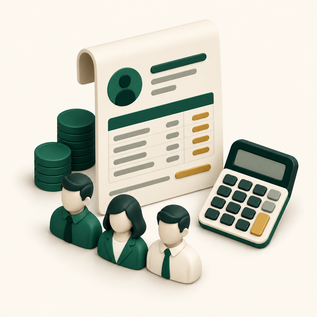 Payroll administration services illustration